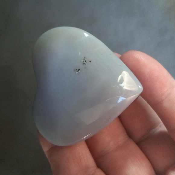 Blue Orca Agate Crystal Heart. - Picture 2 of 5